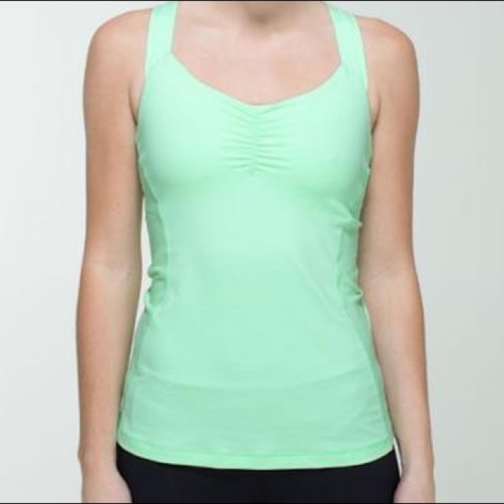 lululemon core kicker mint crossback tank size 6